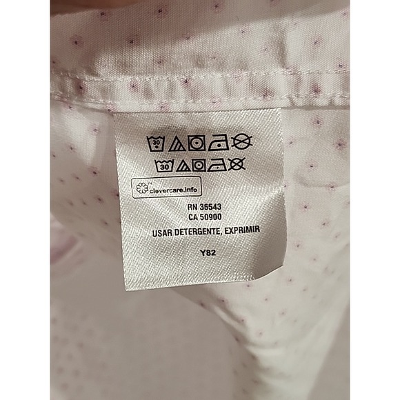 Tommy Hilfiger Shirt Mens L White Button-up, All Season Stretch Slim Fit - Picture 9 of 10